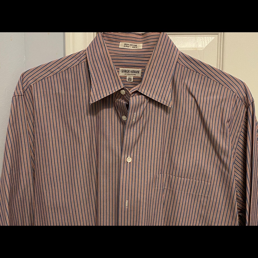 Men’s Gorgio Armani striped dress shirt